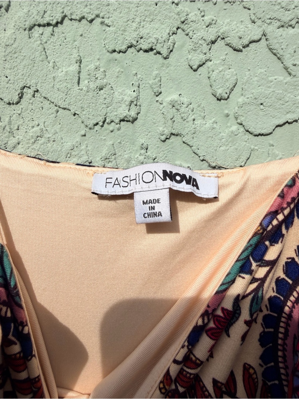 Fashion Nova Mini Dress with Cream & Pink Paisley Print - Picture 4 of 4